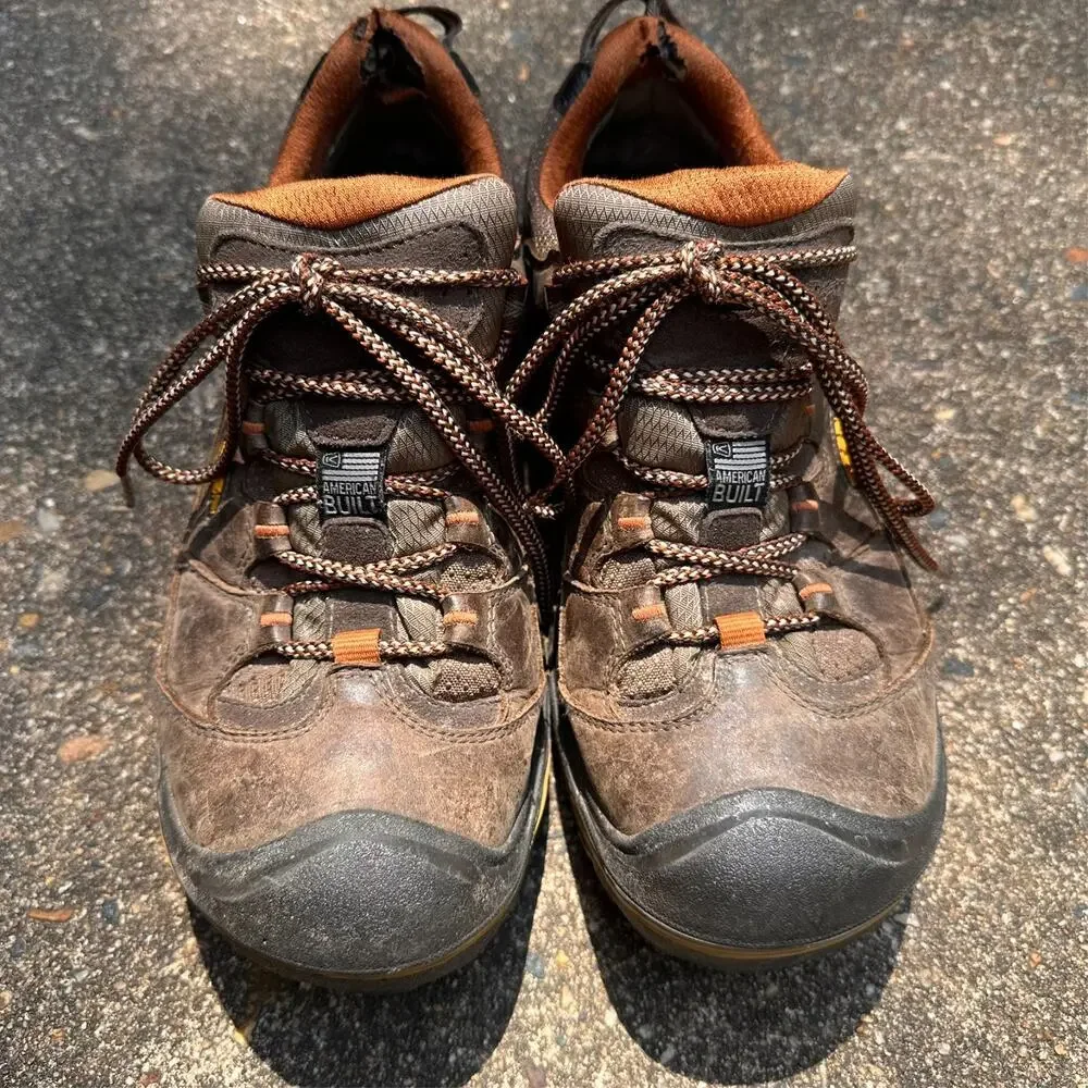 Keen Durand Low Top Shoes Mens 11.5 Brown Leather Waterproof Hiking Trail Boots